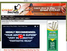 Tablet Screenshot of cricketsecrets.com